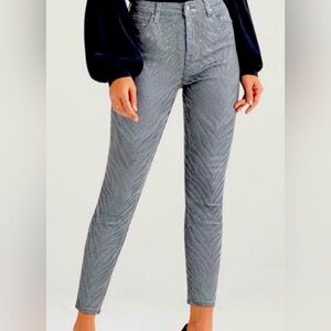 7 for all Mankind HIGH WAIST SKINNY METALIC ZEBRA
